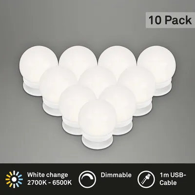 Produktbild von Briloner LED Spiegelleuchte 6W 4M Lichterkette CCT-Steuerung Dimmbar USB-Kabel Weiß