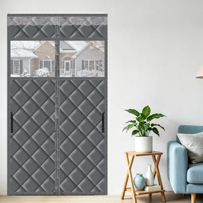 Türvorhang mit Magnetverschluss, 100x210 cm, mit Sichtfenster
