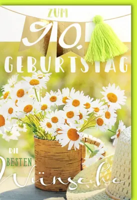 Produktbild von 90. Geburtstag - Glückwunschkarte im Format 11,5 x 17 cm mit Umschlag
