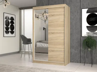 Obrázek produktu pro Moderní skříň IGA s posuvnými dveřmi a zrcadlem