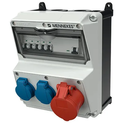 Immagine prodotto di MENNEKES ELEKTROTECHNIK Mennekes combinazione di prese 920009 AMAXX 1xCEE 2xSchuko 1FI 1LS 2LS
