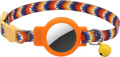 Produktbild von Katzenhalsband mit Schnellverschluss, Anti-Erstickungsschutz, hochelastisch, verstellbar, Haustierhalsband, Heimtierbedarf für Airtag