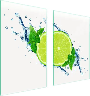 Produktbild von Glasschutzplatte Für Küche 65X52 Limette