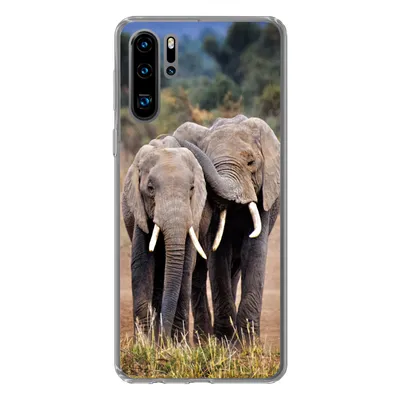 Produktbild von MuchoWow® Handyhülle Schutzhülle Hülle für Huawei P30 Pro Elefant - Tiere - Bäume - Natur Silikon Softcase Handy Hülle - Schutzdeckel