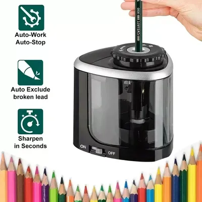 Produktbild von Neu Elektrische Bleistift Spitzer Automatische Desktop Bleistift Spitzer
