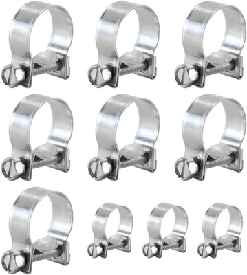 Schlauchschellen Edelstahl 304, 10 Stk., 16-18 mm, für Kfz