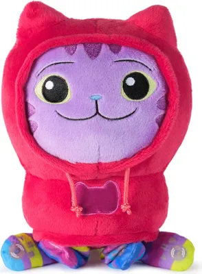 Produktbild von Gabby's Dollhouse DREAMWORKS - 25 cm große Plüsch-Katze DJ Catnip (deutsch: Katzenminze), Premium Plüschtier mit beweglichen Beinen, Spielzeug-Katze, 3 Jahr(e)