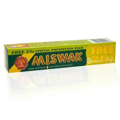 Produktbild von Zahnpaste Meswak - MISWAK – Siwak -*Original DABUR* (2 x 75 g), geschmacksneutral