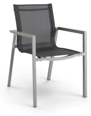 Produktbild von Stapelbarer Gartenstuhl Delia | Khaki | Textilene | Brafab | 2er Set