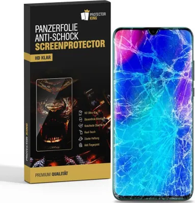 Produktbild von 2x Panzerfolie für Huawei P30 Lite ANTI-SHOCK Displayschutz Schutzfolie HD KLAR PET Kunststoff