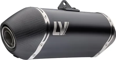 Immagine prodotto di Silenziatore posteriore LeoVince LV-14 Black Edition omologato, acciaio inossidabile nero, terminale in carbonio, compatibile con Voge Valico 900DSX anno di produzione 2024 - 2026 E5+