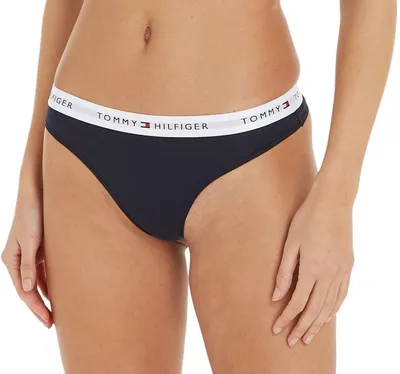Produktbild von Tommy Hilfiger Damen String Tanga, Blau (Desert Sky), L