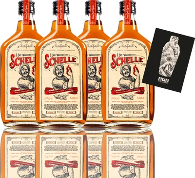 Produktbild von Die Schelle 4x 0,5L (33% Vol) 4er Set Pikanter Kräuterlikör mit Chili