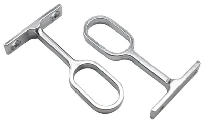 Mittelhalter für ovale Kleiderstangen, verchromt, 2 Stück