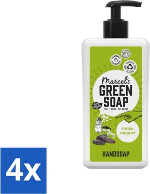 Zdjęcie produktu dla Marcel's Green Soap - Mydło do rąk - Tonka i Konwalia - Delikatna pielęgnacja - 500 ml - Opakowanie wartościowe - 4 szt