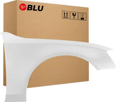 Zdjęcie produktu dla BLU Błotnik pasujący do Audi A4 B8 S4 LS9R Prawy Biały GletscherWeiss | 2007-2011 | Przedni Przód | Lakierowany | Gotowy do montażu  | Stal