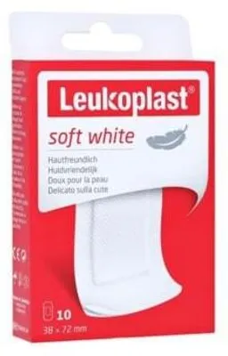 Imagen del producto de LEUKOPLAST, vendaje suave, color blanco, 72 x 38 cm, 10 unidades