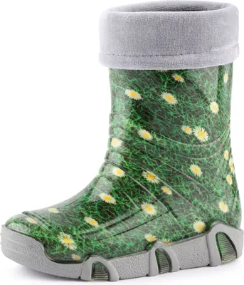 Produktbild von Ladeheid Kinder Mädchen Jungen Gummistiefel gefüttert Swk 102 (Gras, 25/26 EU)