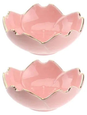 2er-Set Keramik-Dip-Schalen, Sakura-Design, 7 cm, rosa