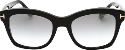 Immagine prodotto di Tom Ford - Occhiali da sole a specchio "Lauren 02" da donna SY1718 (Taglia unica) (Nero/Grigio)