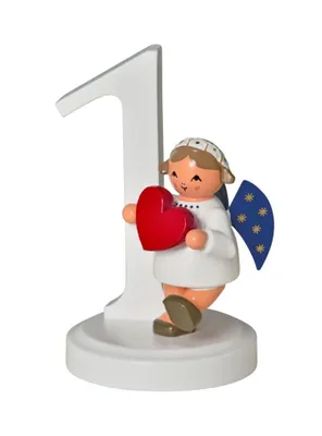 Zdjęcie produktu dla Miniaturowa figurka anioła z cyfrą "1" WxDxH= 4x4x7cm NOWOŚĆ