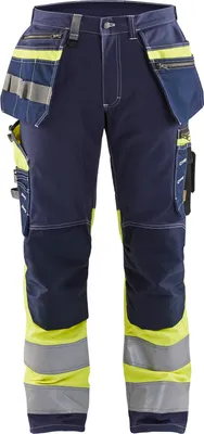 Produktbild von Blakläder® High Vis Arbeitshose mit Stretch 1794 1370 in div. Farben, Farbe:marineblau/gelb, Größe:D92 (D23)