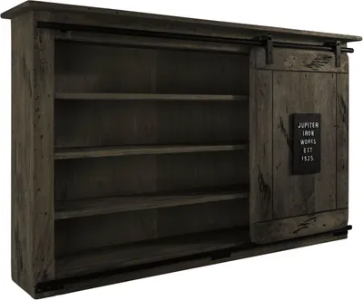 Immagine prodotto di MASSIVMOEBEL24 | mensola in legno di Mango 130x25x80 grigio scuro laccato RAILWAY