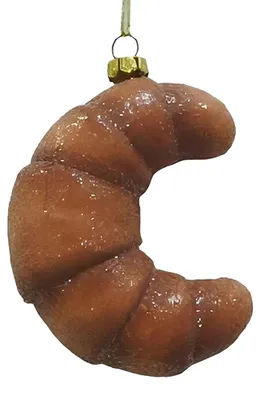 Produktbild von Clayre & Eef Weihnachtsanhänger Croissant Braun Kunststoff