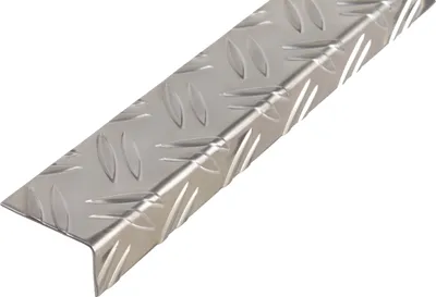 Image de Alberts 497422 Cornière, cannelée, aluminium, brillant, 1000 x 65,6 x 35,5 mm, lot de 2