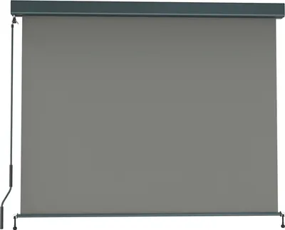 Produktbild von paramondo Außenrollo - Senkrechtmarkise 2000 mit Kassette & Kurbel, 1,2 x 2,5 m, anthrazit/grau Balkon- & Terrassenmarkise, UV-Schutz, wasserabweisend