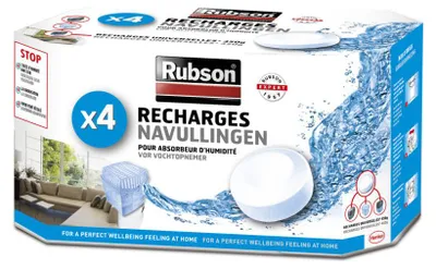 Image de 4 x recharges pour absorbeur d'humidité basic et stop - Rubson - 1852170 -