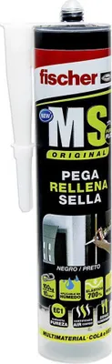 Produktbild von Ms Klebedichtmasse schwarz 546187 fischer 290ml