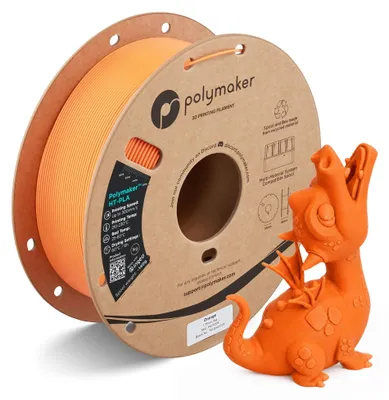 Immagine prodotto di Filamento Polymaker HT-PLA, colore arancione, diametro 1,75 mm, peso 1 kg