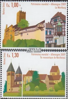 Produktbild von Briefmarken UNO - Genf 2009 Mi 644-645 (kompl.Ausg.) gestempelt UNESCO Welterbe Deutschland