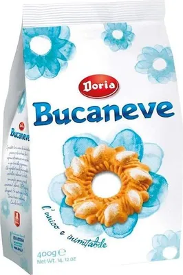 Produktbild von 12x Doria Kekse Bucaneve Butterkeks kekse mit Zucker 400g cookies biscuits snack