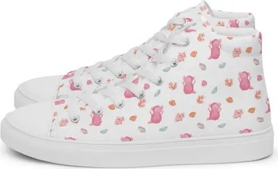 Produktbild von Mr. & Mrs. Panda Stoffsneaker Damen Axolotl Hurra Größe 44 1/2 - Weiß - Geschenk, Damenschuhe, Lurch, Schuhe Sneaker, Zufriedenheit, Fröhlich, Freizeitschuhe, Lurche