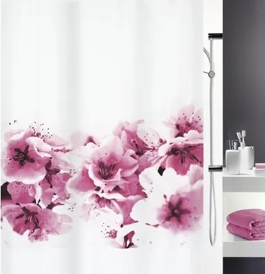 Produktbild von Spirella 10.15174, Muster, Polyester, Pink, Maschinenwäsche, 40 °C, 1800 mm