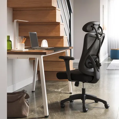 Obrázek produktu pro Ergonomická kancelářská židle - Sada kancelářských židlí - Počítačová židle - Židle se síťovanou opěradlovou konstrukcí - Židle s nastavitelnou opěradlovou částí