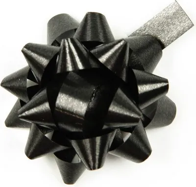 Produktbild von 10 Geschenkschleifen Rosetten 4cm , Farbe:schwarz