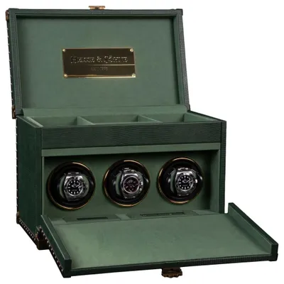 Produktbild von Heisse & Söhne - 70019-233.56 - Uhrenbeweger - für 3 Uhren - Verne 3 - Grün
