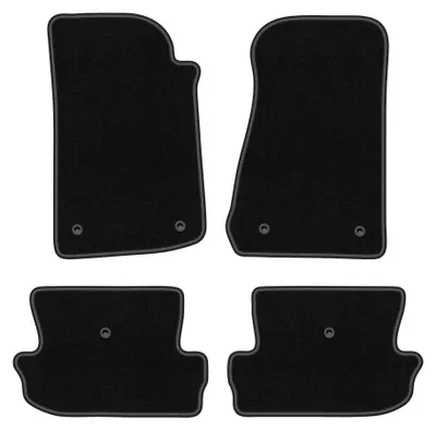 Productafbeelding van Velours automatten voor Jeep Wrangler JL vanaf 2017 – 4-delig, zwart, op maat – Wielganizator BASIC