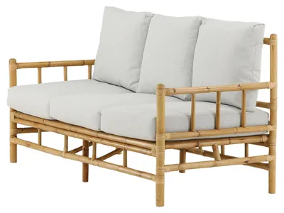Produktbild von home24 Loungesofa - Weiß - Rattan - 180 x 88 x 77 cm
