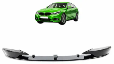 Zdjęcie produktu dla Przedni spojler, czarny, błyszczący, pasujący do BMW serii 3 F34 GT, rocznik 2013-2020