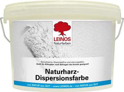 Produktbild von LEINOS Naturharz-Dispersionsfarbe 660 – Naturweiß matt, lösemittelfrei, vergilbungsarm, innen, waschbeständig & diffusionsfähig 2,5 Liter