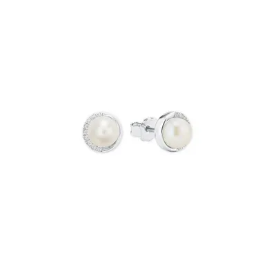 Produktbild von S.Oliver Ohrstecker 2022749 Silber Perle