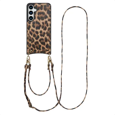 Image de Selencia Nova Phone Case avec cordon et porte-cartes pour Samsung Galaxy S24 Plus / S25 Plus - Leopard