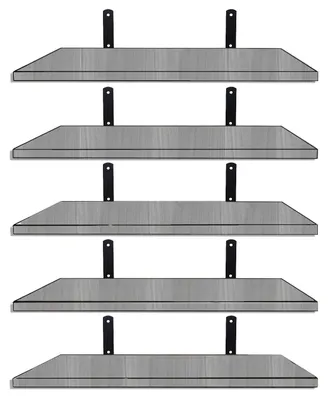 Productafbeelding van Omgoods - Set van 5 Rustieke Wandplanken van Hout