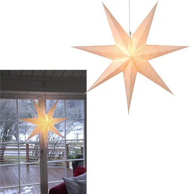 Produktbild von Eglo Dekostern Weihnachtsstern Sensy Papier Weiß 100x100cm max. 25W E14 zum Aufhängen