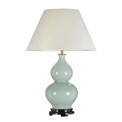 Image de Lampe de table Harbin, blanc-célestine, 1xE27x60W, céramique / plâtre, dimensions : 69x40x20 cm, IP20, Designer's Lightbox