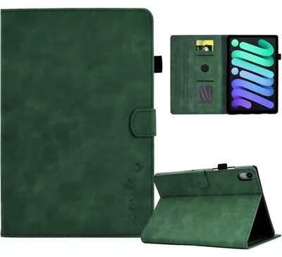 Immagine prodotto di Custodia in  (PU) verde per iPad mini 6 (8,3 pollici, 6ª generazione)